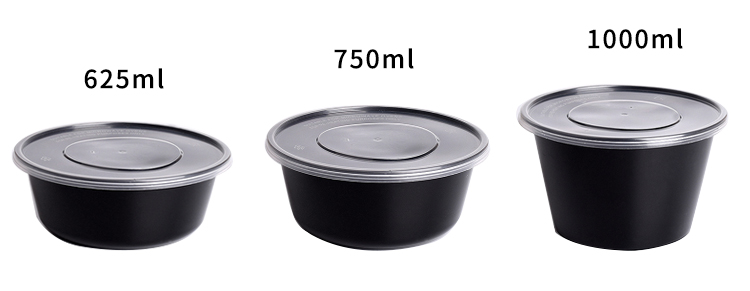 Tráng miệng đôi da sữa hộp đóng gói dùng một lần chống rò rỉ niêm phong dày lên với nắp cao cấp tròn mang ra hộp cơm trưa - Hộp cơm điện sưởi ấm hộp cơm điện