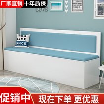 Card seat dining table household small apartment wall solid wood sofa card seat combination custom L-shaped card seat sofa locker