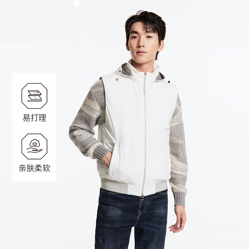 Goose down 2024 New Model Jv1D50517 Men's Winter Style with Detachable Hood, Slim Fit down Vest Jv1D50537 Goose down 2024 New Model Jv1D50517 Men's Winter Style with Detachable Hood, Slim Fit down Vest Jv1D50537