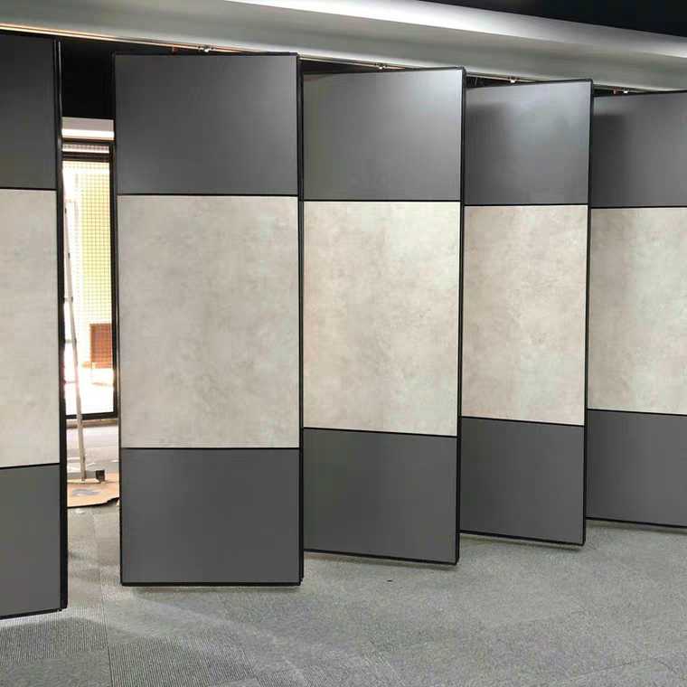 Hotel partition wall Chinese-style mobile office can push and pull folding screen activity box private soundproof board banquet