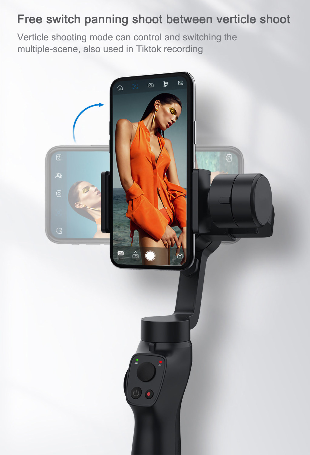 Gimbal Selfie Stick Stabilizer Handheld Smartphone 3 Axis Phone Tripod