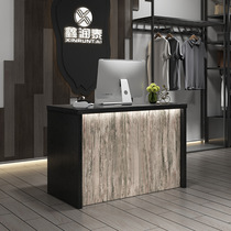 Clothing store bar counter retro cash register counter front desk barber shop flat cashier small simple with light