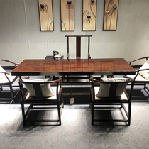Bottom Tea Table Solid Wood Log Tea Stage Boss Desk Table Wanutwood Black Golden Hookan Wholesale