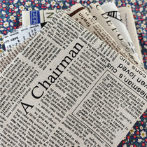 English newspaper cotton linen fabric linen handmade diy cloth sofa curtain European and American tablecloth pillow photography background cloth