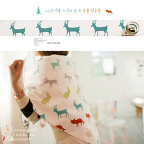 Snowy Christmas Japan-ROK zakka grocery style handmade home fabric cotton linen curtains table cloth sofa cloth