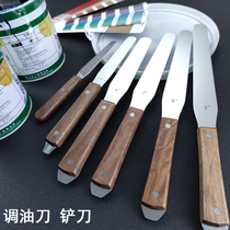 Stainless Steel Oil Conditioner Knife Small 4-18 Ink Toning Spatula Spatula Paste Tin Paint Paint Ink Mixing Scraper