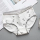 100% cotton quilt kháng khuẩn cotton eo đồ lót gợi cảm dễ thương in phụ nữ cotton tam giác đáy quần bán buôn bikini gợi cảm cho nữ