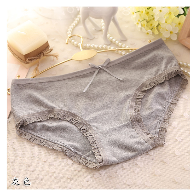 Sợi than tre 100% cotton phương thức sinh viên dễ thương sexy thấp eo triangle ladies đồ lót bán buôn