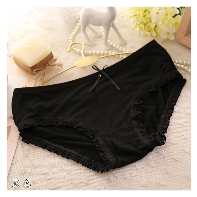 Sợi than tre 100% cotton phương thức sinh viên dễ thương sexy thấp eo triangle ladies đồ lót bán buôn