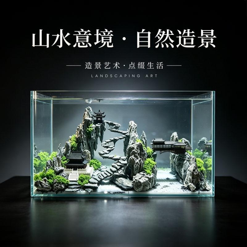 Fish Tank Landscaping Package, Artificial Rockery, Simulated Stone Scenery, Complete Set of Aquarium Decorations and Interior Ornaments Fish Tank Landscaping Package, Artificial Rockery, Simulated Stone Scenery, Complete Set of Aquarium Decorations and Interior Ornaments