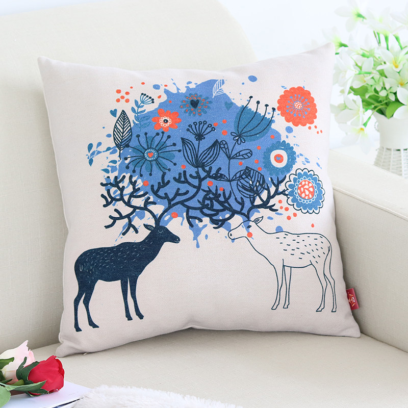 Cotton and linen pillow cushion living room sofa backrest bedside large pillow office waist pillow cover does not contain core