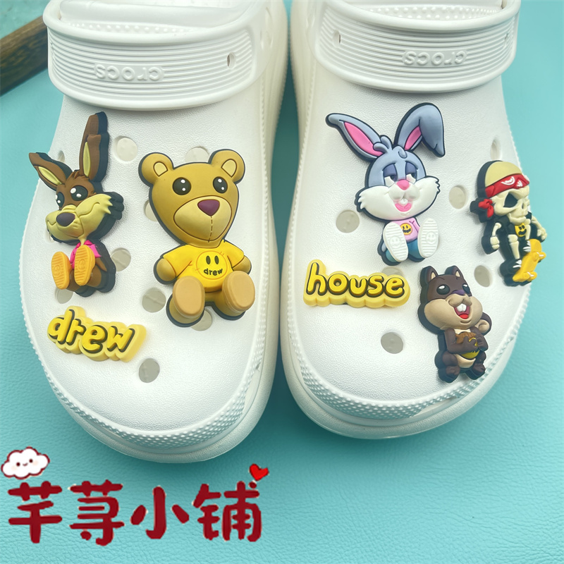 Crocs Shoe Accessories Compatible with Crocs Shoes, Jibbitz Shoe Charms, Drew House Collaboration Edition Crocs Shoe Accessories Compatible with Crocs Shoes, Jibbitz Shoe Charms, Drew House Collaboration Edition