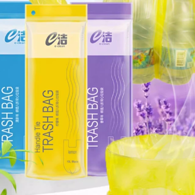e洁背心式垃圾袋96只香味