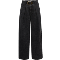 (Special Offer) DAZZLE jeans spring and autumn new womens washed pleated wide-leg trousers
