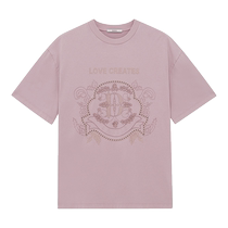 (Limited time special offer) DAZZLE Disu T-shirt 2024 Summer New Womens Heavy Industry Embroidered Washed Top