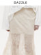 DAZZLE Dazzle Skirt 2025 Осенне-зимняя новая длинная юбка-русалка из кружева цвета экрю для женщин.