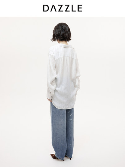 Dazzle Denim Jeans 25 Autumn and Winter Blue Graffiti Distressed Tapered Dirty Pants