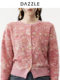 [New Year Green Series] Dazzle Wool Sweater 26 Spring Pink Wool Blend Knitted Cardigan