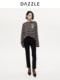 [Hot-Selling Restock] Dazzle Sweater 25 Autumn and Winter Striped Thin Knit Top Blouse for Women