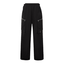 DAZZLE casual pants 2024 early autumn new womens cool multi-pocket rolled hem trousers