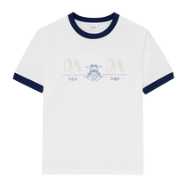 (Same style as Qiu Tian) DAZZLE Disu T-shirt 2024 new autumn womens printed embroidered short-sleeved tops