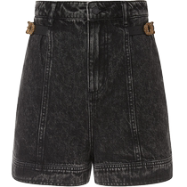 Qiu Tianjin Même DAZZLE Geoxin A-word Jean Shorts Printemps et Automne Nouveau Pantalon de design Renaissance Haut-bas Enfants