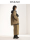 DAZZLE 地素风衣25年冬季浅卡其色假两件外套女