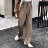 Летние ретро штаны, дизайнерские повседневные брюки, свободный прямой крой