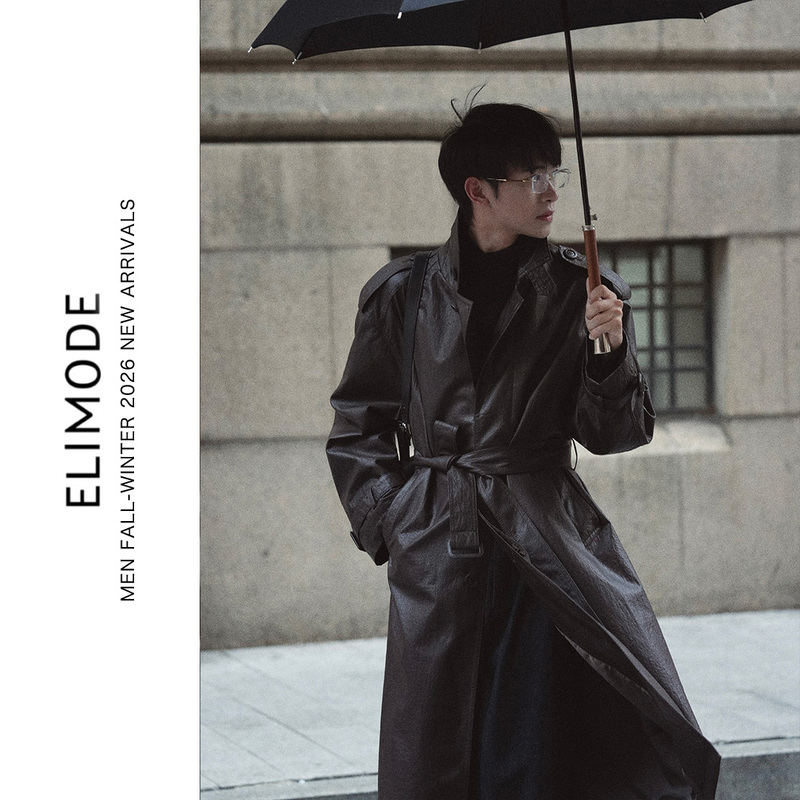 Eli【Notting Hill】90S Vintage British Style Oil-Waxed Waterproof Long Trench Coat with Retro Silhouette and Textured Feel Eli【Notting Hill】90S Vintage British Style Oil-Waxed Waterproof Long Trench Coat with Retro Silhouette and Textured Feel