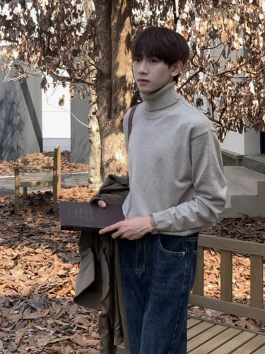 Демисезонный цветной трендовый трикотажный свитер для отдыха, в корейском стиле, изысканный стиль