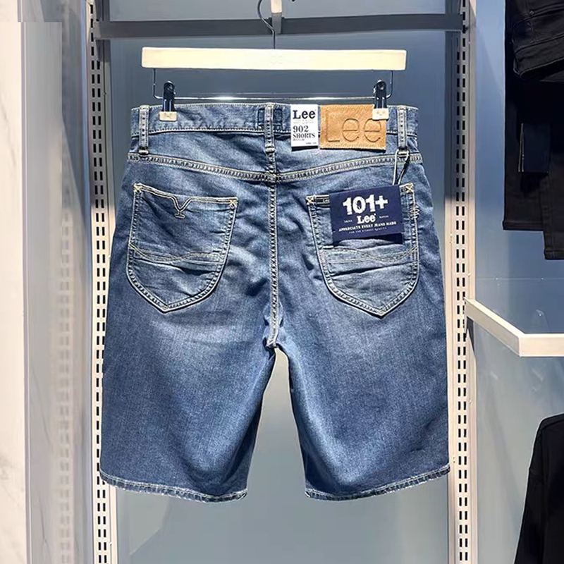 Lee Men's Denim Shorts, Five-Point Length, Summer Thin Style, Cool and Breathable Series Lmb1009023Hn00F-A02971 Lee Men's Denim Shorts, Five-Point Length, Summer Thin Style, Cool and Breathable Series Lmb1009023Hn00F-A02971