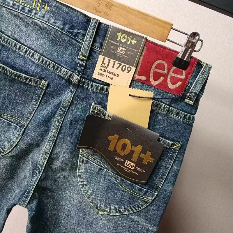 [Thin Style] Lee Men's Jeans, Mid-Rise, Slim Straight Leg, 709 Series, Washed Blue, Slim Fit L11709Y941De