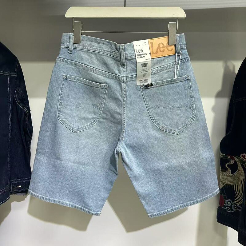 Lee Men's Shorts Summer Light Blue Simple Straight Loose Trendy Lmb1009023Hn00F-A01839