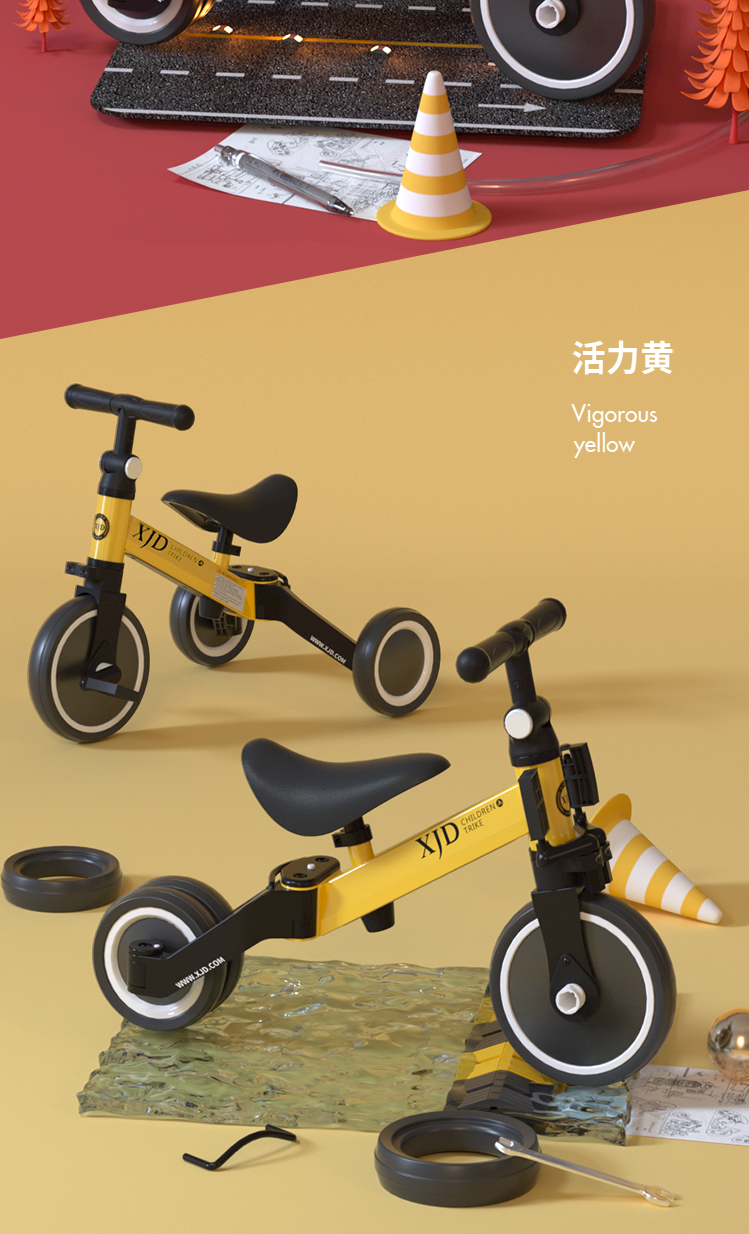 xe thăng bằng lamicka Xe đạp ba bánh cho trẻ em XJD Xe ba bánh cân bằng 1-3 tuổi Xe tay ga trẻ em đồ chơi trẻ em - Smart Scooter xe hai bánh tự cân bằng