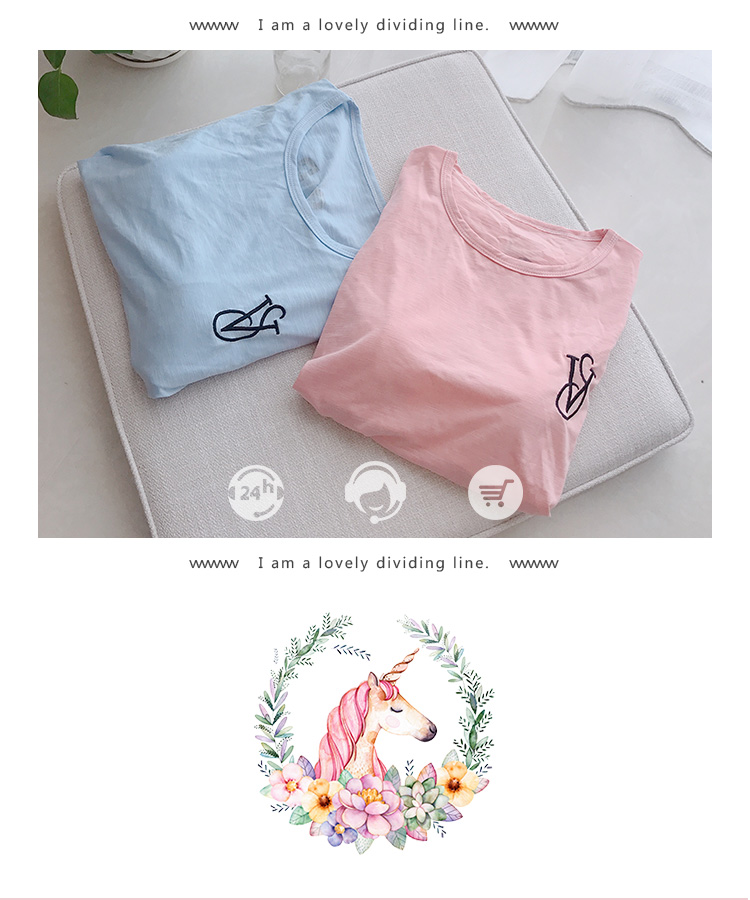 Pyjama pad đồ ngủ nữ mùa hè cotton ngắn tay cô gái miễn phí áo ngực tươi phù hợp với học sinh mỏng có thể được mặc bên ngoài dịch vụ nhà - Giống cái đồ lửng mặc nhà