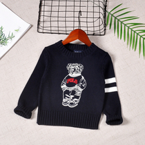 Boys sweater autumn and winter pullover 3 children 2-6 years old children thick needle padded warm cotton sweater sweater