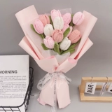 Плетеный трехмерный набор материалов ручной работы, реалистичный крючок для вязания для друга, букет, «сделай сам», подарок для девушки