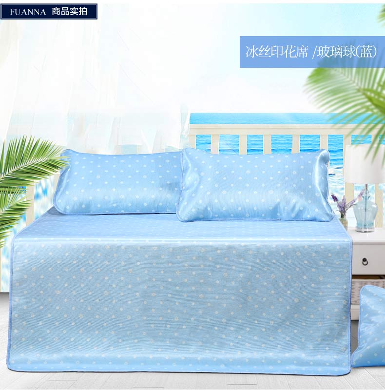 Anna giàu lụa băng mat mat ký túc xá sinh viên ba mảnh 1.8m giường đôi 1,5m đơn mùa hè Ruanxi con - Thảm mùa hè chiếu trúc giường đơn