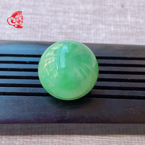 Burmese natural fruit green full color jade ball pendant single bead loose beads drum beads 15mm