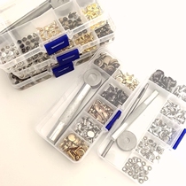 Bump box fastening flat tool double-sided rivet metal round set accessories snap-on buckle to send nails bump bag nail surface leather goods