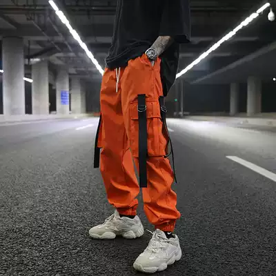 INS Net red with the same function wind drifting with big pocket Toe Toe sports pants tide men and women Tide brand loose casual pants