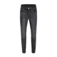 KANYE European and American high street style heavily washed basic color slim fit stretch leg jeans INS trendy jeans