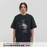 BLACK OF EXIT Хлопковая футболка с коротким рукавом с круглым воротником, короткий рукав, этнический стиль