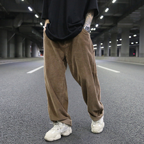 OLD SCHOOL retro dad loose corduroy casual pants tide men and women Hip Hop Hip Hop HIPHOP trousers