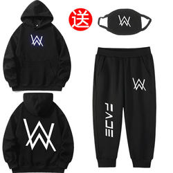 Jiahao Same-style War Clothes kids Sweatshirt Outer Suit Three-piece Allen Walker Mask Pants Hooded Fall and winter Fleece-lined