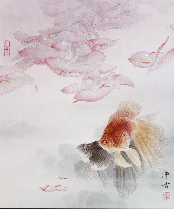 Su Embroidery DIY Kit Beginner Gold Jade Full Hall Double Fish Plot Hand Embroidery Self-Learning Materials Bag  