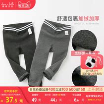 David Bella childrens clothing girls pantyhose winter New Baby plus velvet warm elastic leggings can be worn outside