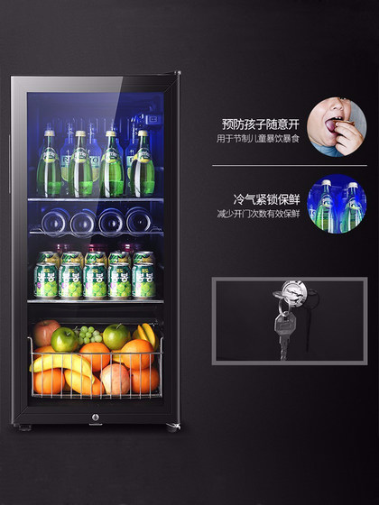 先科红酒柜办公冰吧家用单门冷藏柜小冰箱客厅茶叶饮料留样保鲜柜