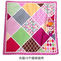 Export US baby rocking bell pendant female baby toy small panda with tooth gum game blanket cushion