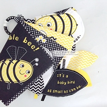 Baby Enlightenment Cognition Neonatal Black And White Vision Large Cloth Book Stereo Small Organ English Cloth Book Louder Paper Safety Mirror